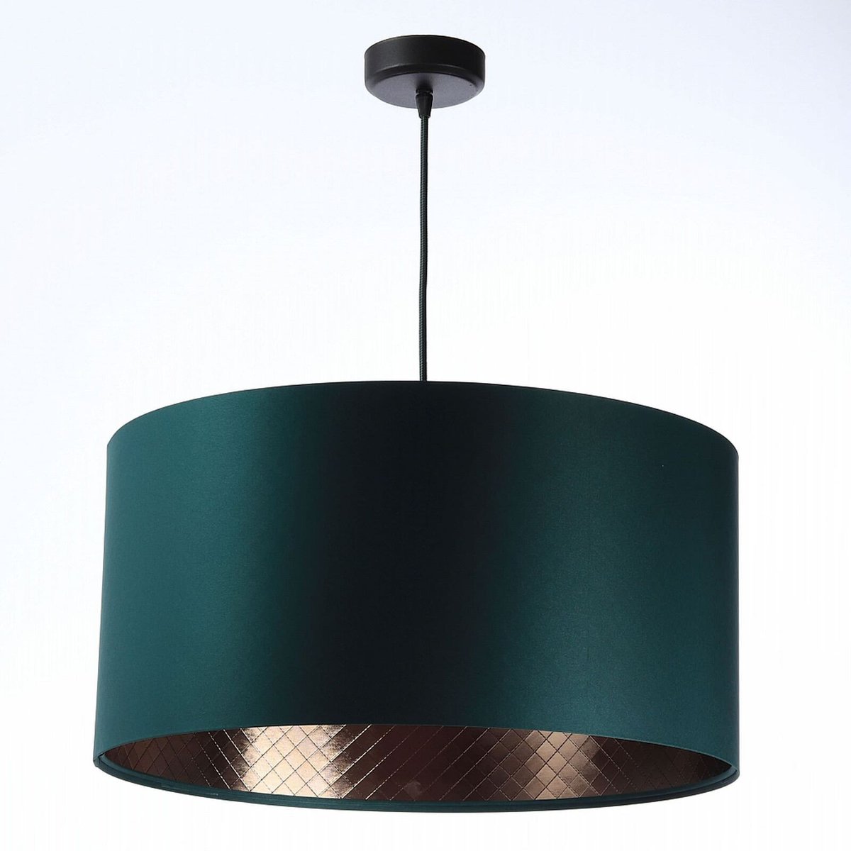 Suspension en tissu, GLAM vert bouteille et intérieur marron cuivré, BPS KONCEPT