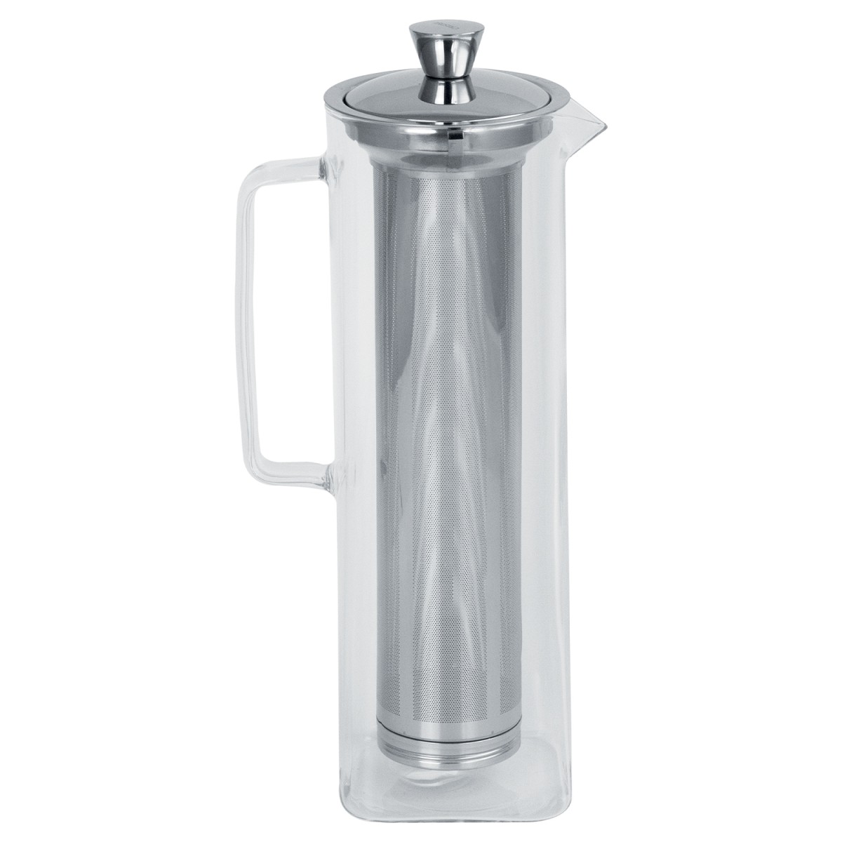 Théière Long Island - théière en verre allongée avec filtre dévissable inox 1.5L THÉIÈRES verre transparent, CRISTEL