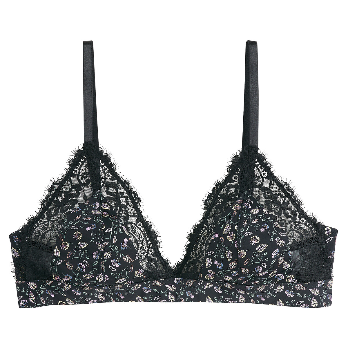 Ambre Printed Triangle Bra floral print, LA REDOUTE COLLECTIONS