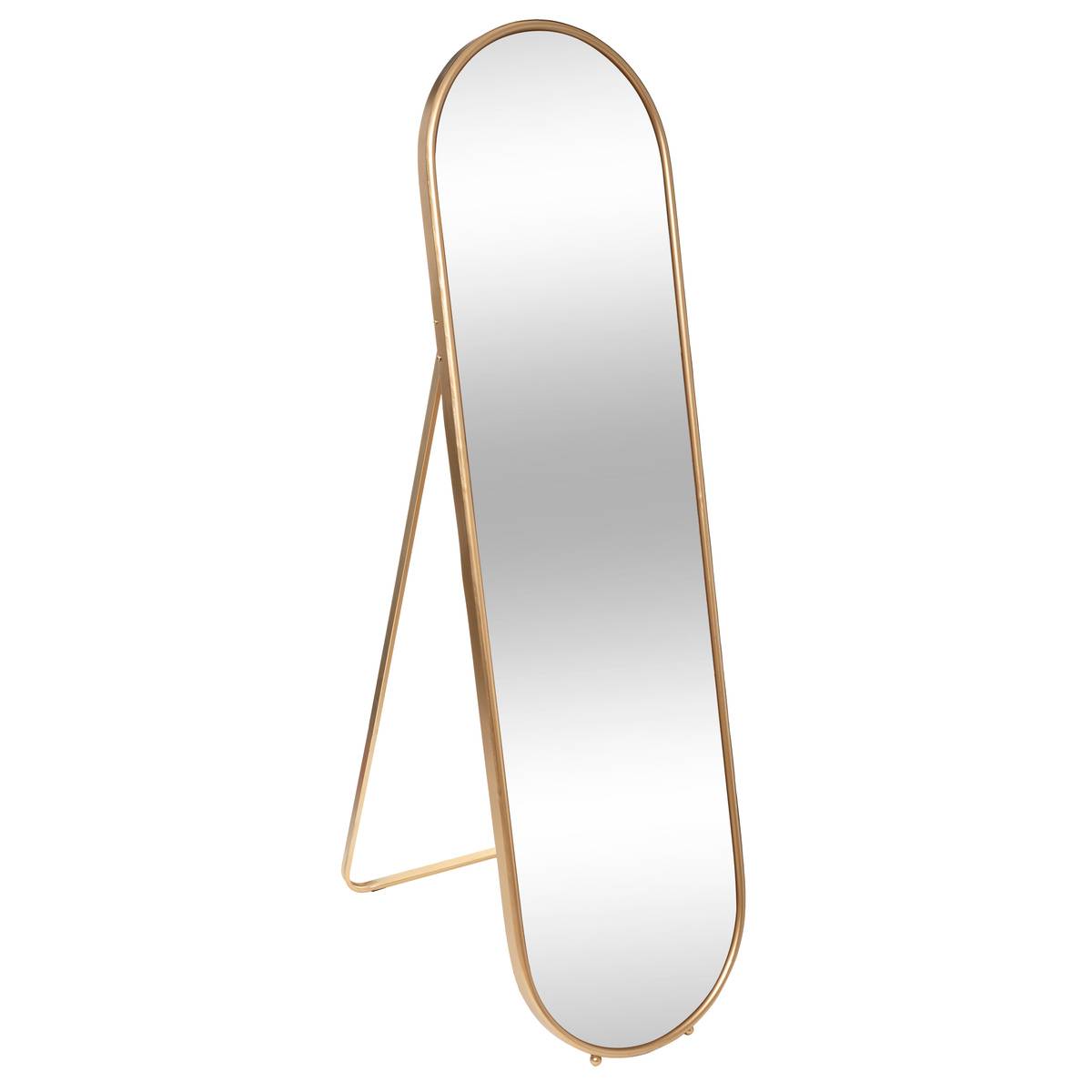 Miroir sur pied EDI doré, ATMOSPHERA