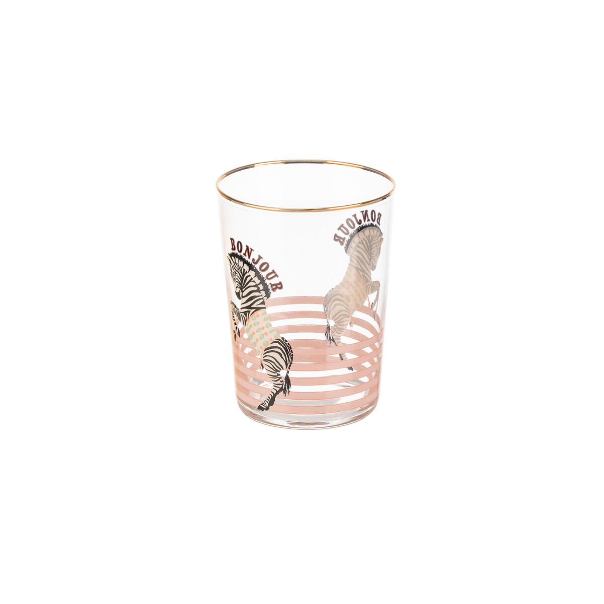 "Bonjour" Zebra Hi-Ball Glass transparent, YVONNE ELLEN