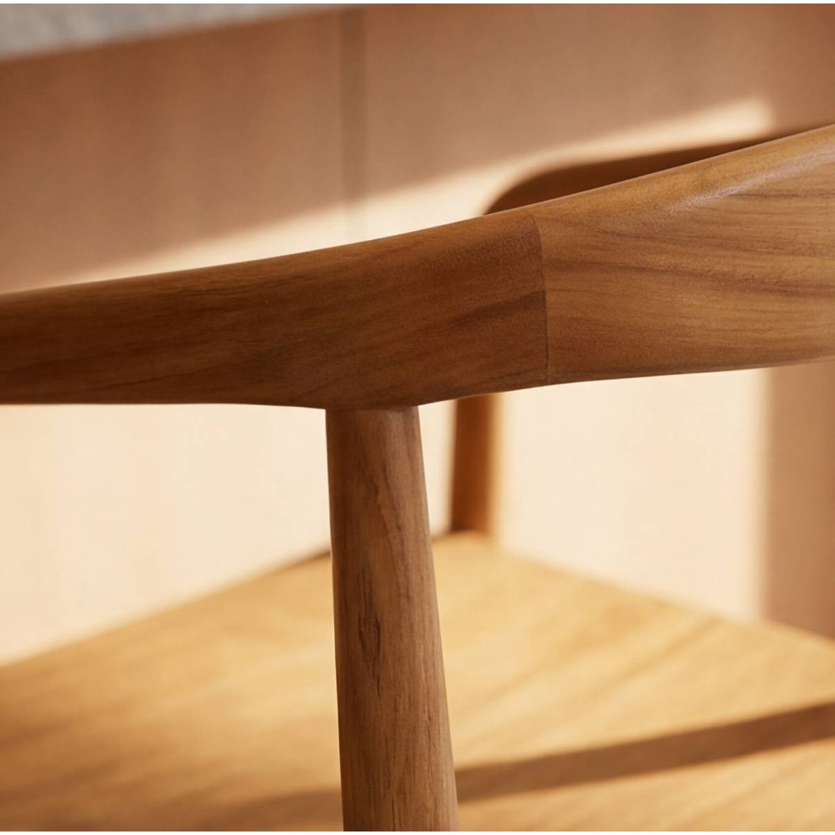 Tabouret de bar teck JUNE bois clair, MADE IN MEUBLES
