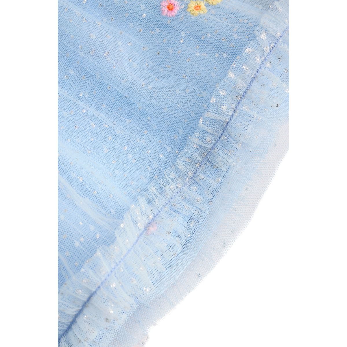Robe en mesh bébé fleur bleue brodée, NEXT