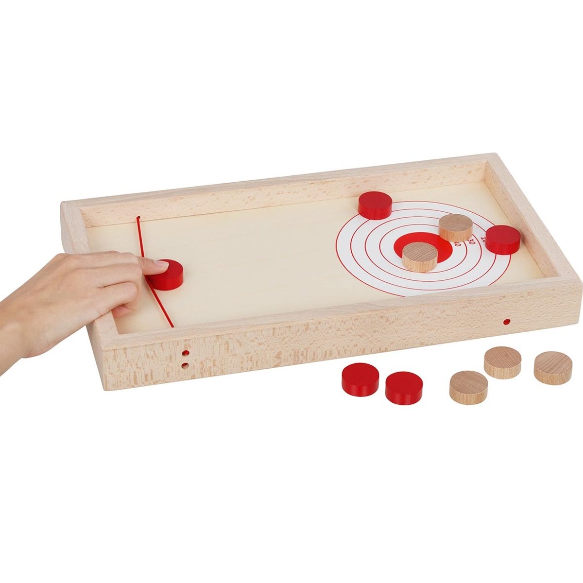 Jeu de palets Super Puck 2 en 1 beige, GOKI