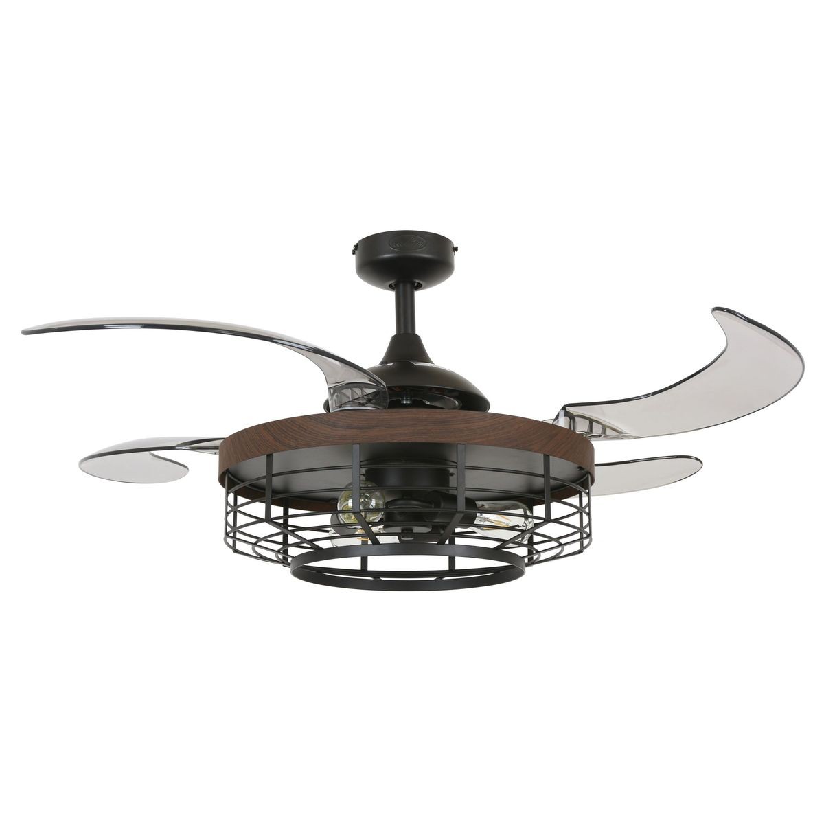 Ventilateur plafond MONTCLAIR noir - gris, BOUTICA-DESIGN