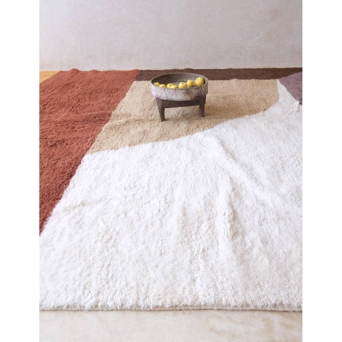 Tapis berbère contemporain aux lignes graphiques laine 300 x 402 cm palette colorée, AFK LIVING