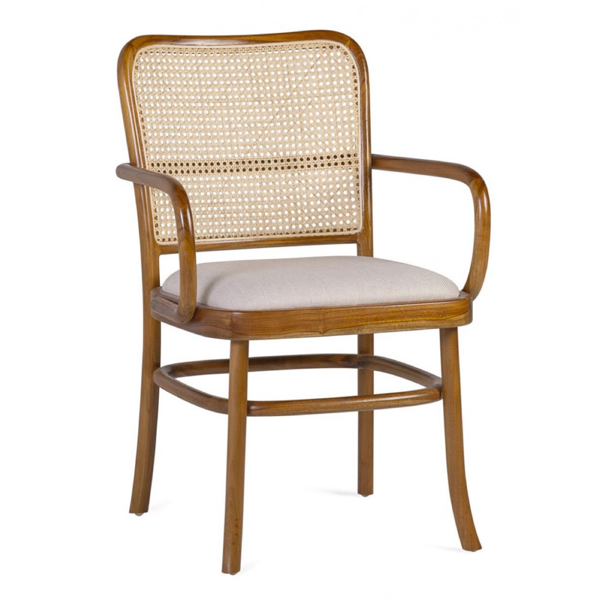 Fauteuil rotin marron, DECORATION D’AUTREFOIS