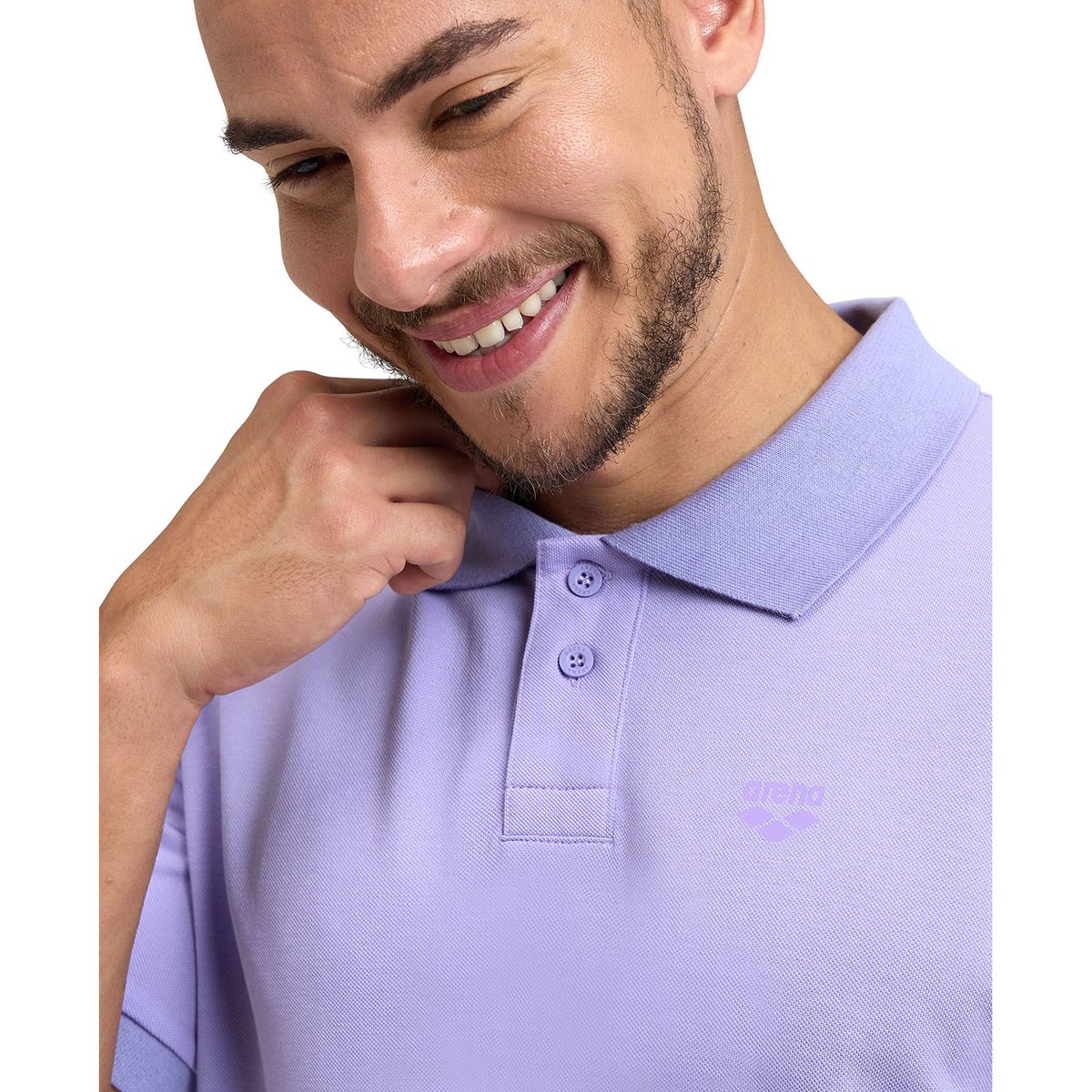 Polo en coton Solid lavanda-dark lavanda, ARENA