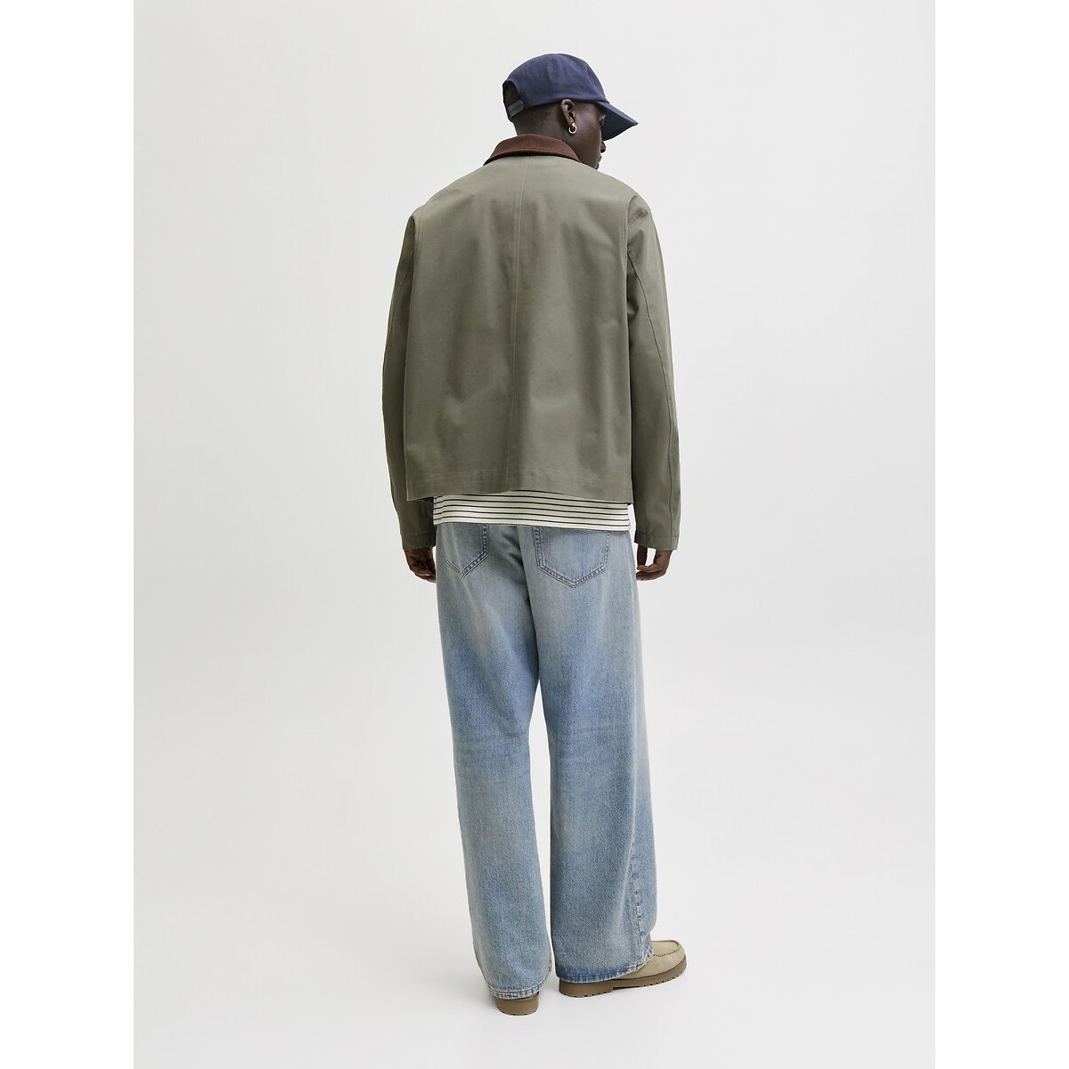 Jas met fluwelen kraag olijf, JACK & JONES
