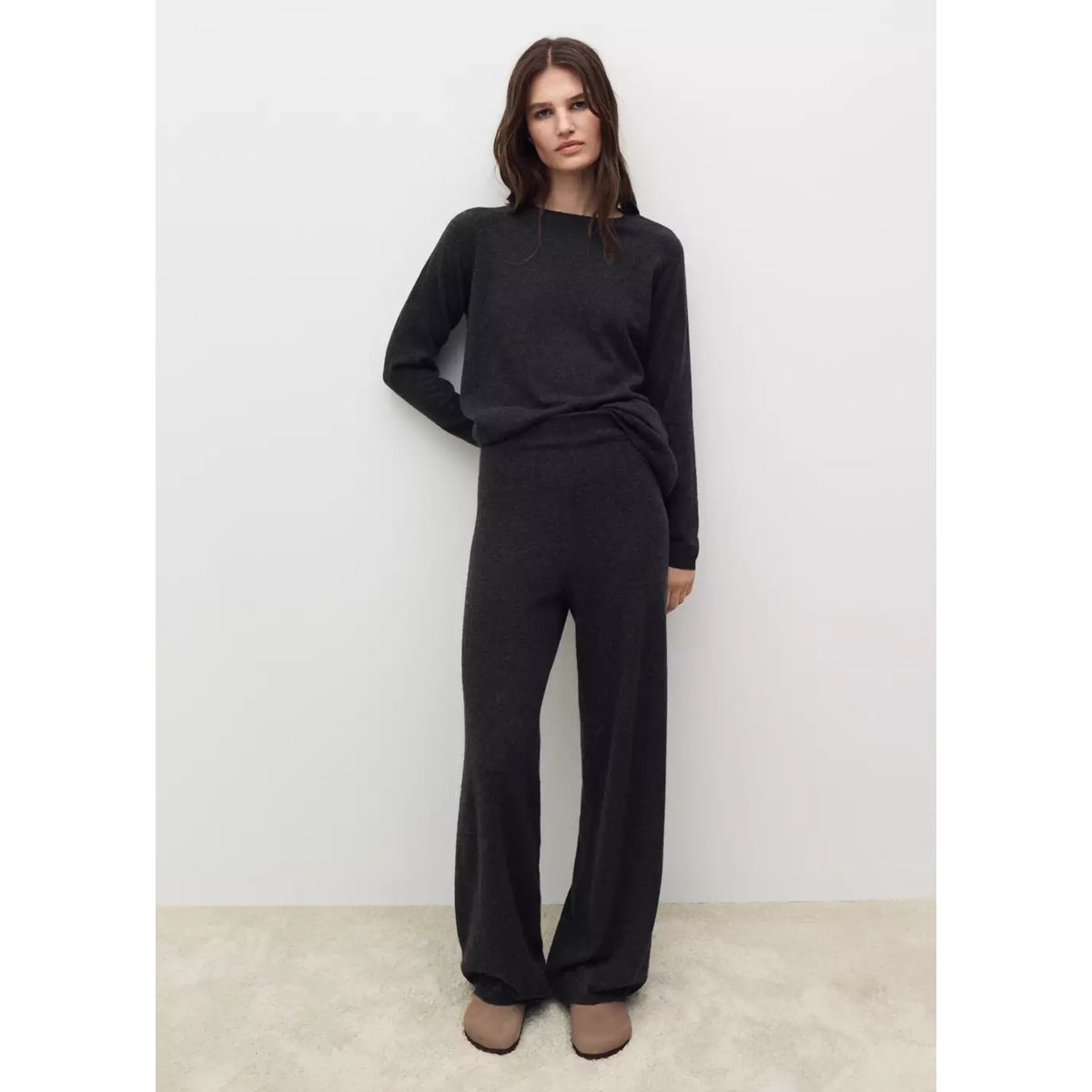 Pull-over 100 % cachemire gris anthracite, MANGO