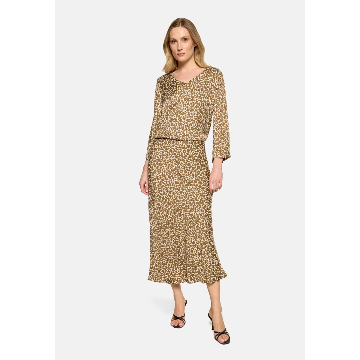 Tunique à imprimé léopard beige/kaki, BETTY BARCLAY