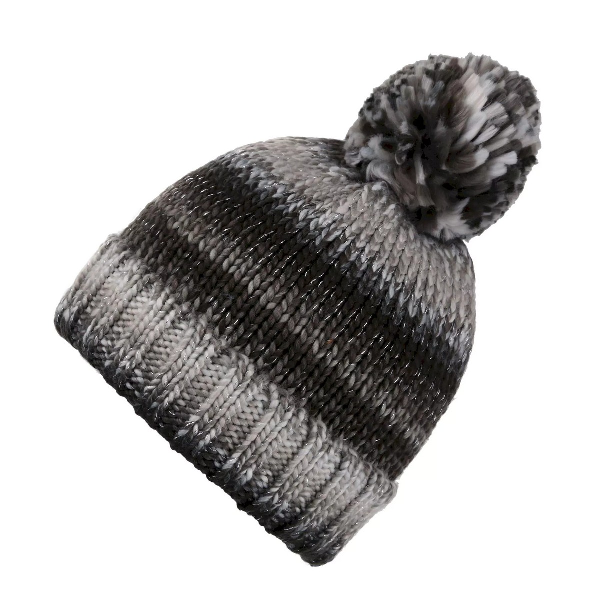 Bonnet tricoté à pompon FROSTY noir, REGATTA