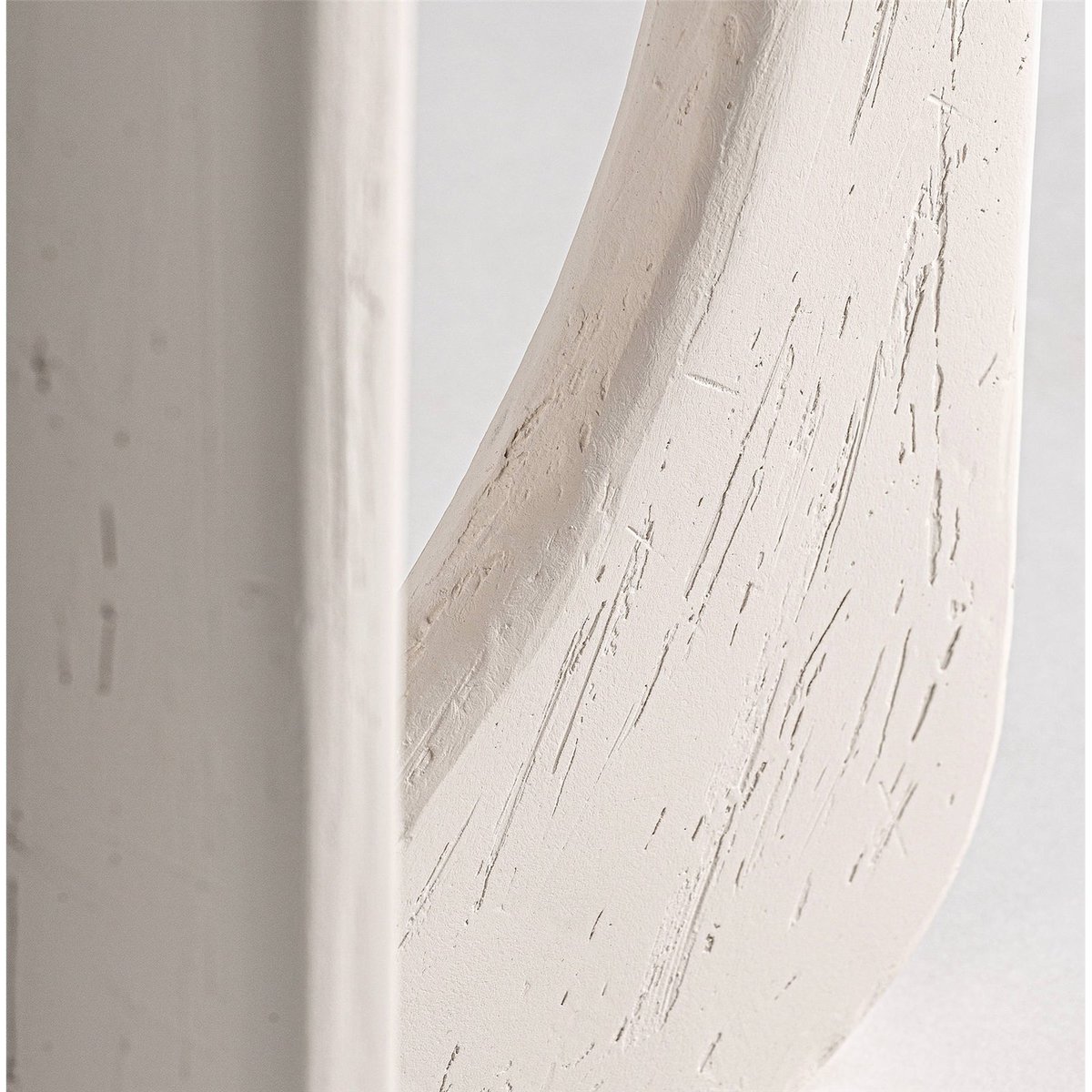 Table d'appoint ronde en bois de manguier blanc effet bois clair, RECOLLECTION