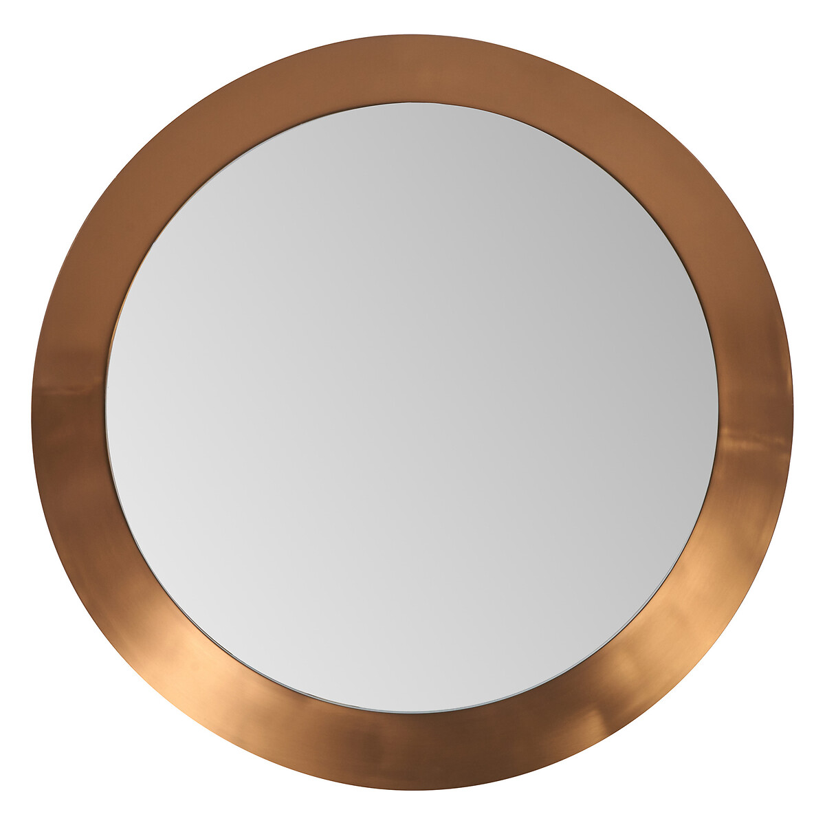 80cm Round Metal Angled Frame Mirror in Burnished Gold gold-coloured, ÉDITÉ