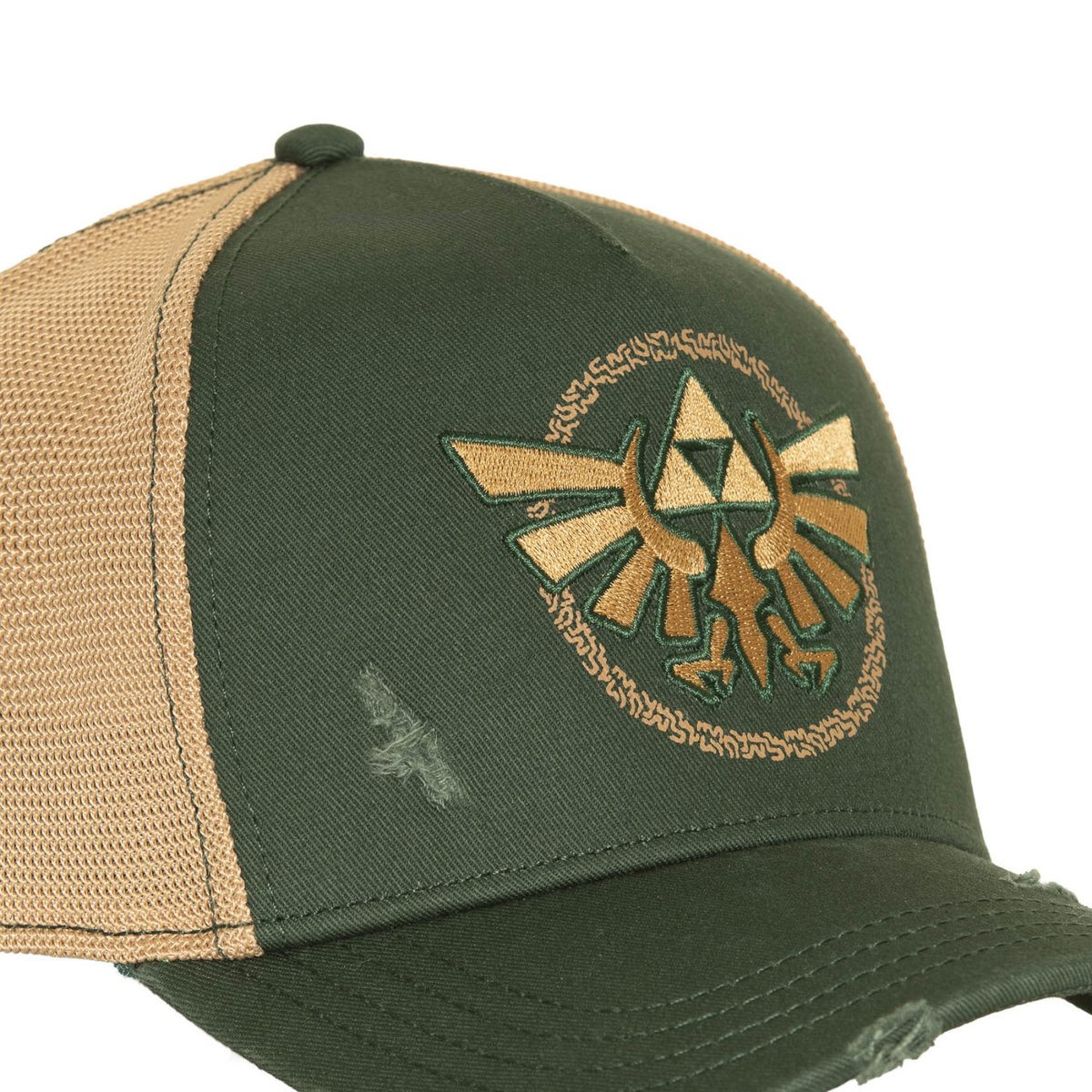 Casquette trucker ZELDA vert/marron, CAPSLAB