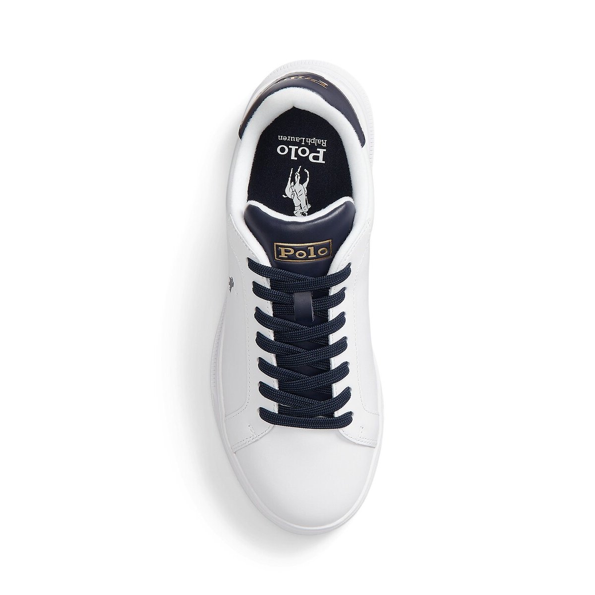 Heritage Court Leather Trainers white/navy blue, POLO RALPH LAUREN