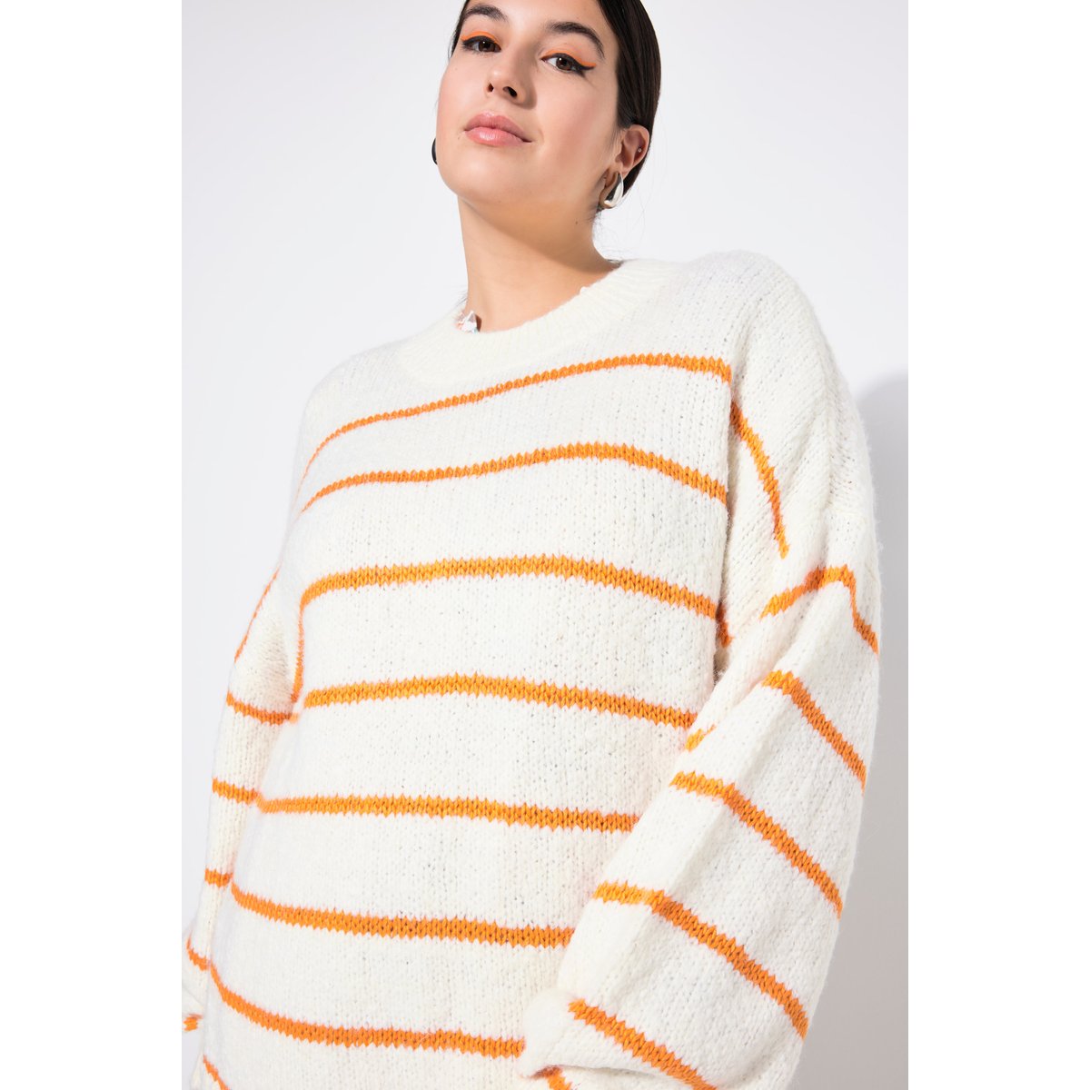 Pull oversize à rayures blanc cassé, STUDIO UNTOLD
