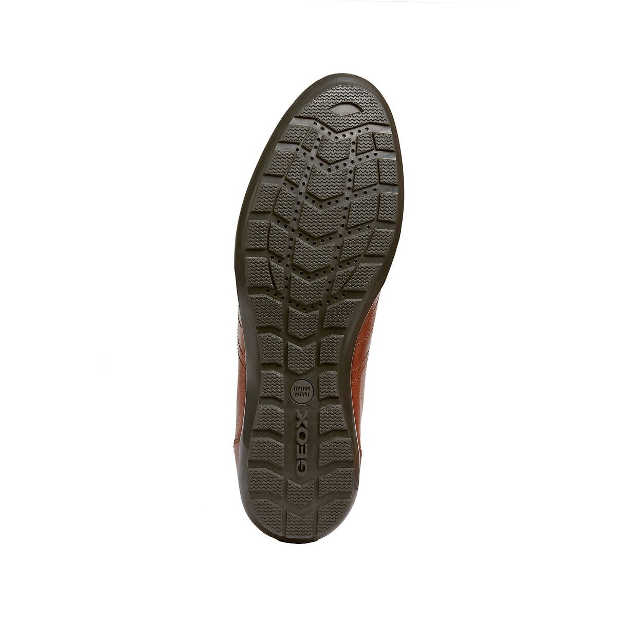 Sneakers traspiranti in pelle, SYMBOL marrone, GEOX