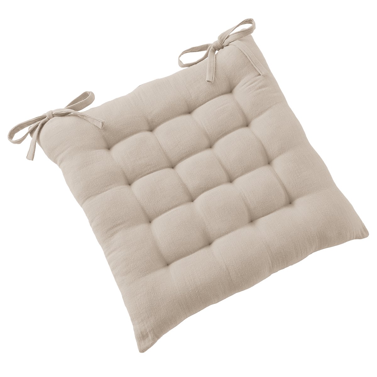 Coussin de chaise 40x40 cm Gaze de Coton Terra Naturel naturel, EDEN