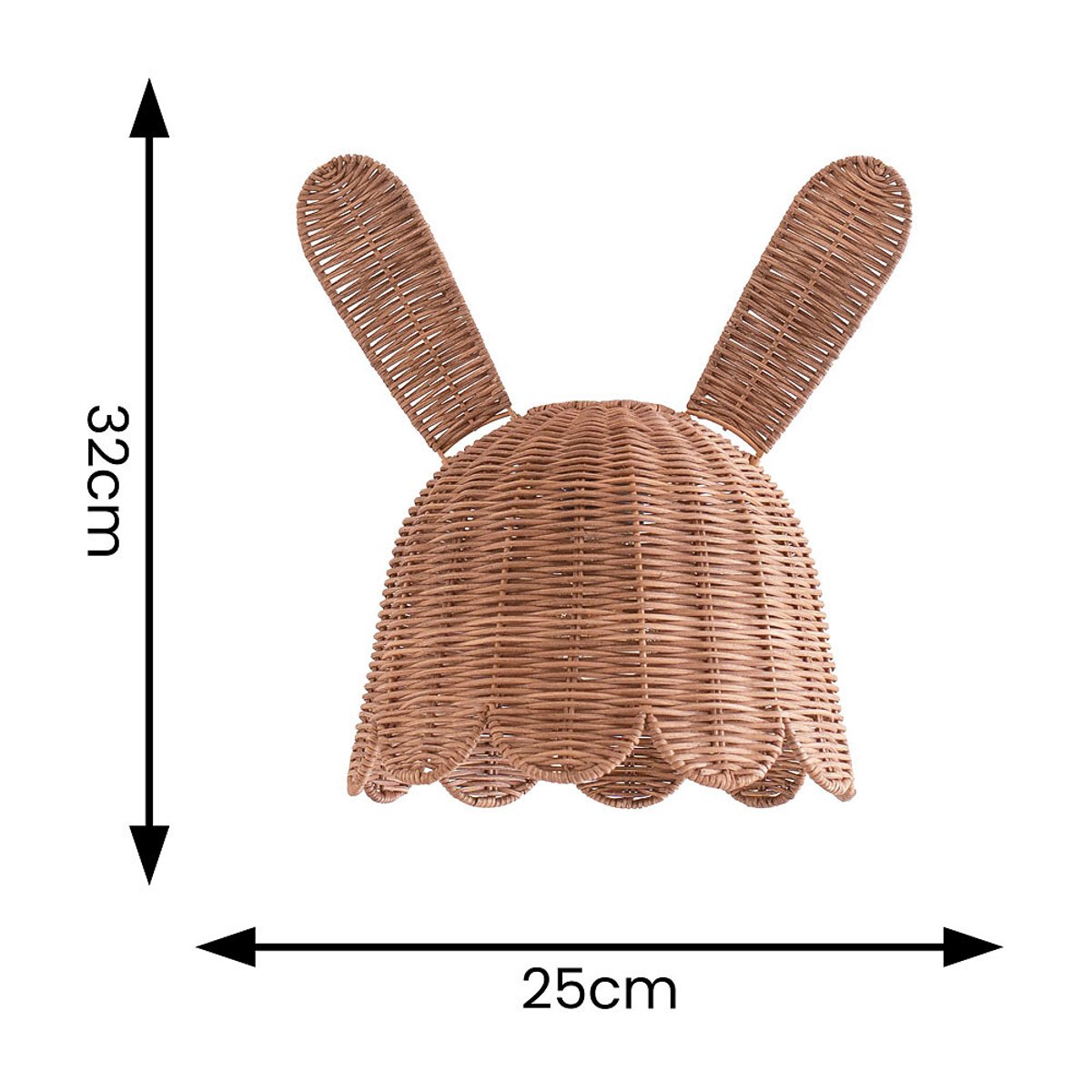 Belle Natural Rattan Bunny Rabbit Easy Fit Shade brown , SO'HOME