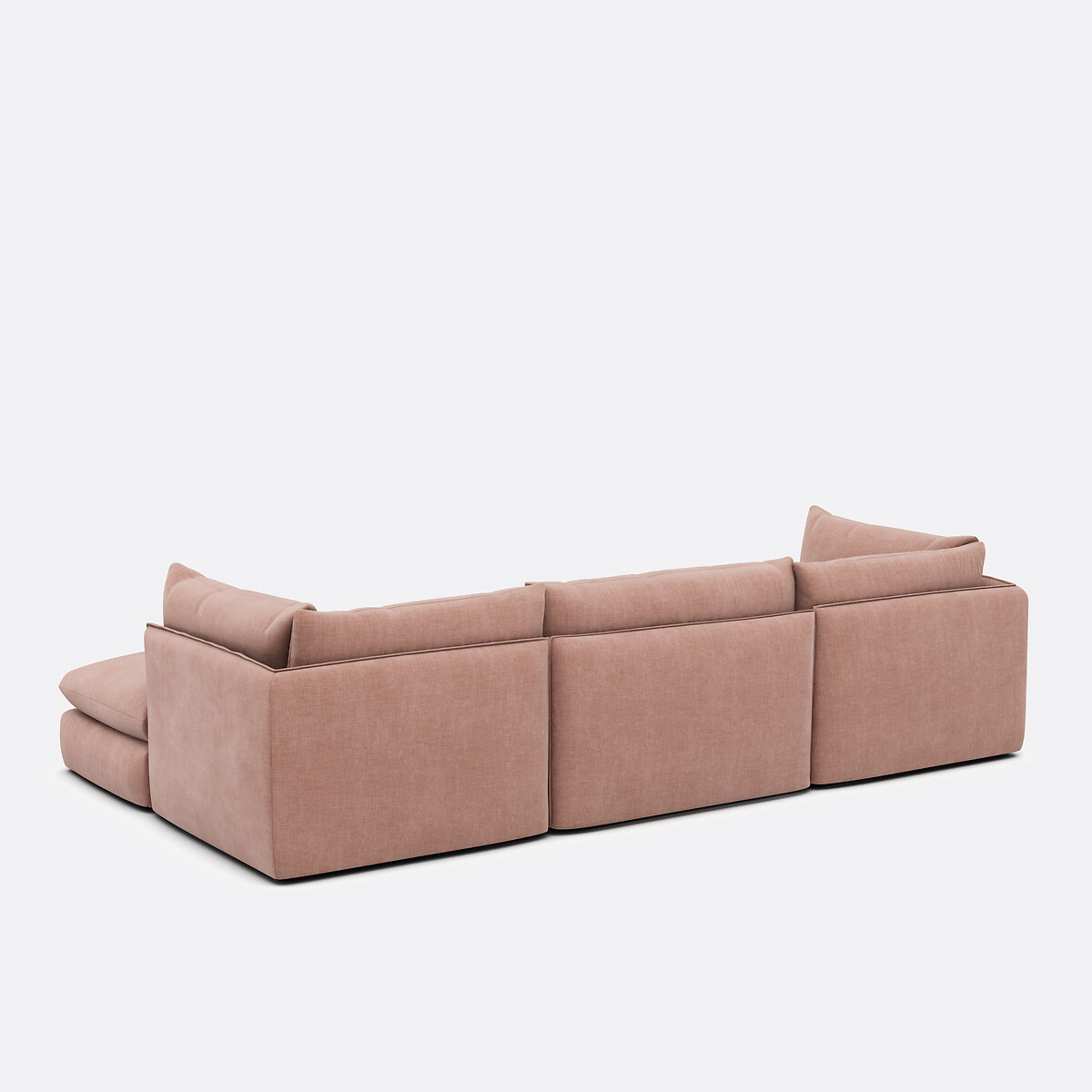 Sofá modular de 3 plazas con reposapiés, tejido estructurado, MALO praliné, LA REDOUTE INTERIEURS