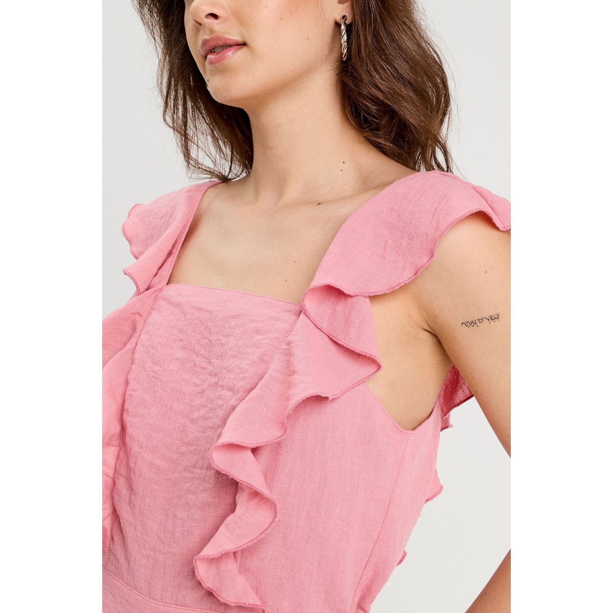 Combinaison pantalon volants vieux rose, CACHE CACHE
