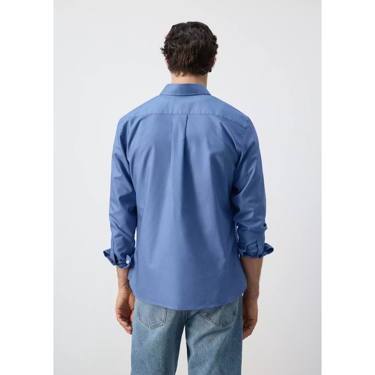 Chemise Oxford légère 100 % coton regular-fit bleu encre, MANGO MAN