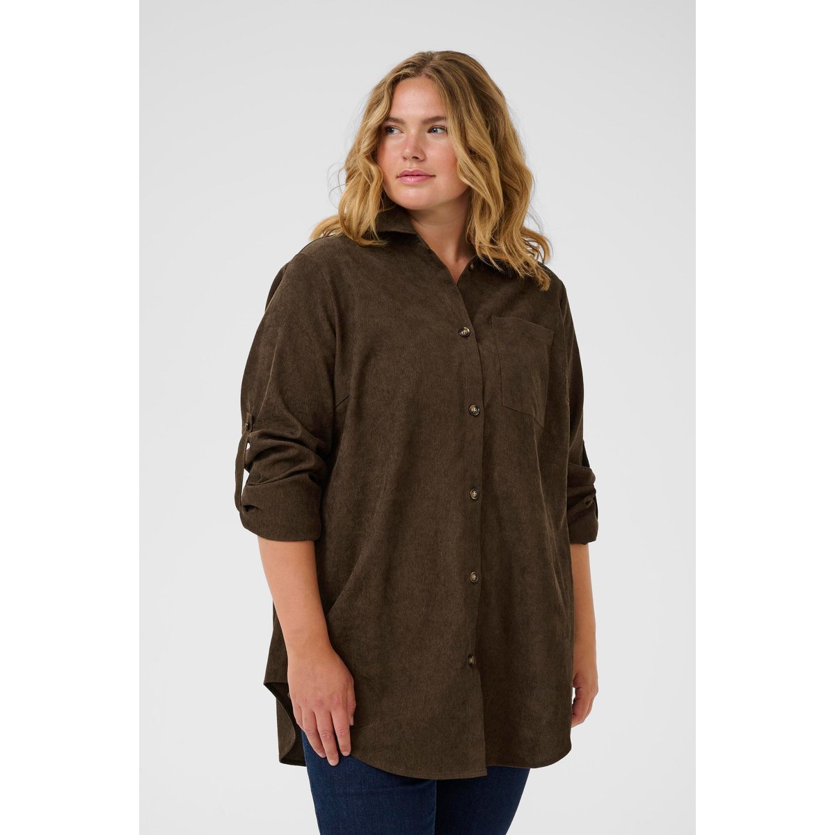 Robe marron chocolate brown cc, KAFFE CURVE