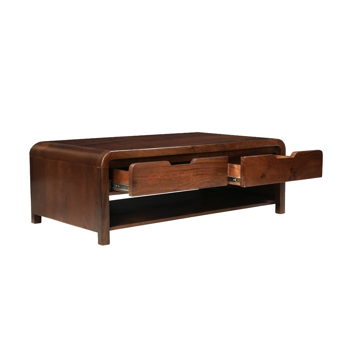 Table basse en bois de manguier NORIEL bois foncé, MADE IN MEUBLES