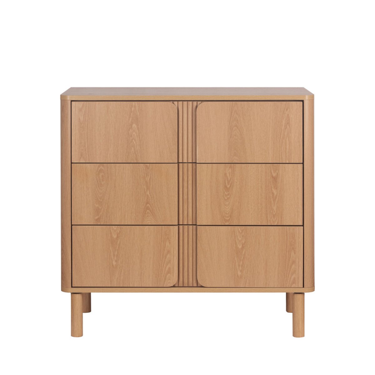 Commode 3 tiroirs en bois L80cm- NOA bois clair, DRAWER