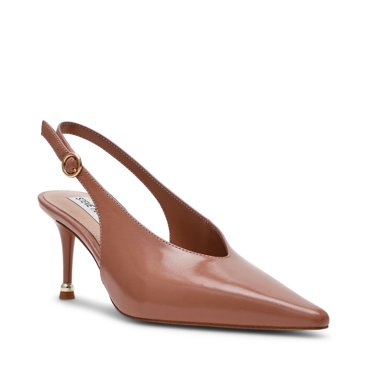 Escarpins slingback pointus, en cuir, ARCHWAY marron clair, STEVE MADDEN