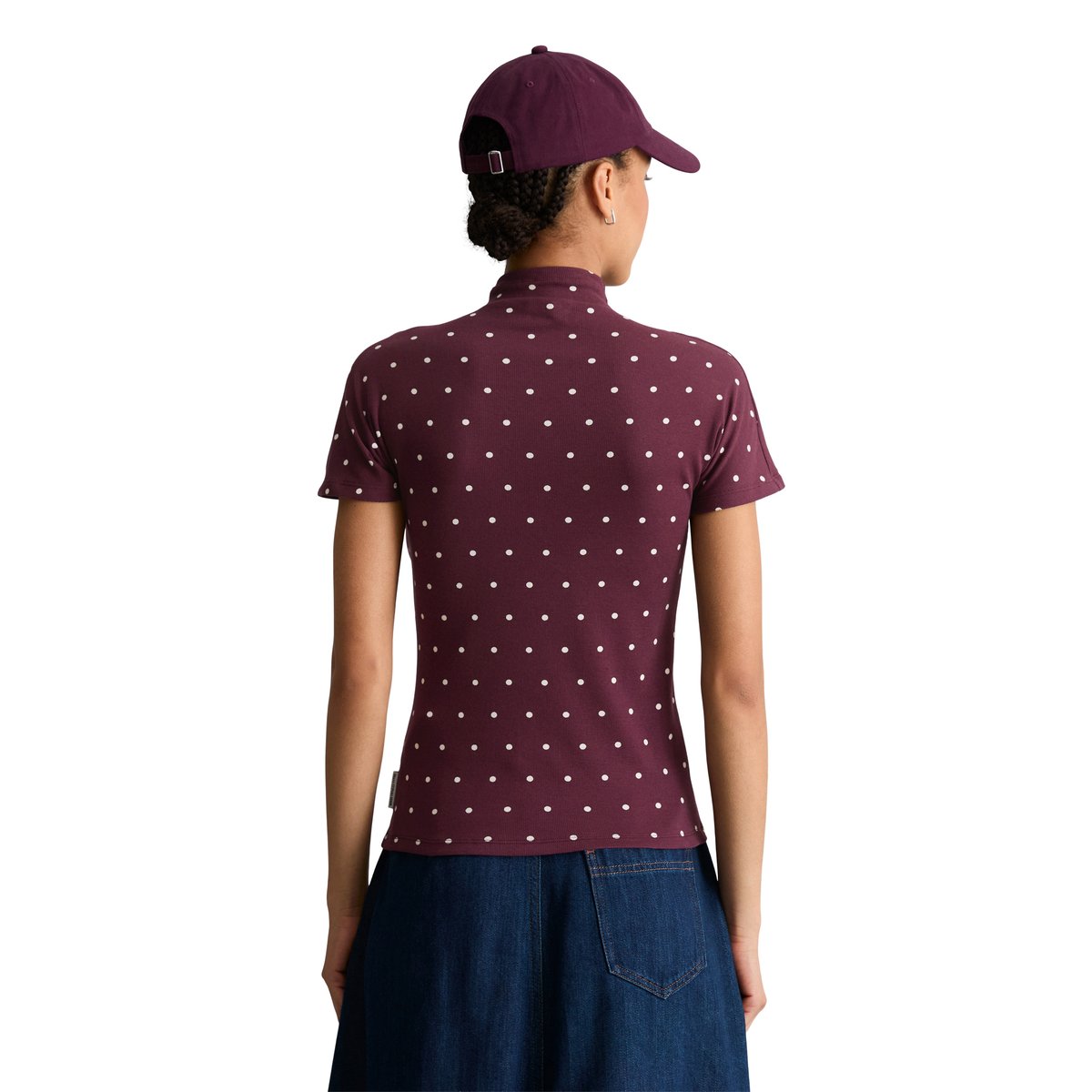 Haut slim en jersey côtelé en jersey extensible rouge, MARC O’POLO DENIM
