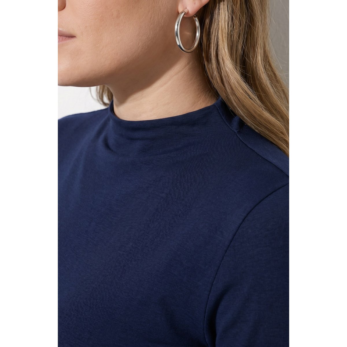 T-shirt, coupe Slim Fit marine, ULLA POPKEN