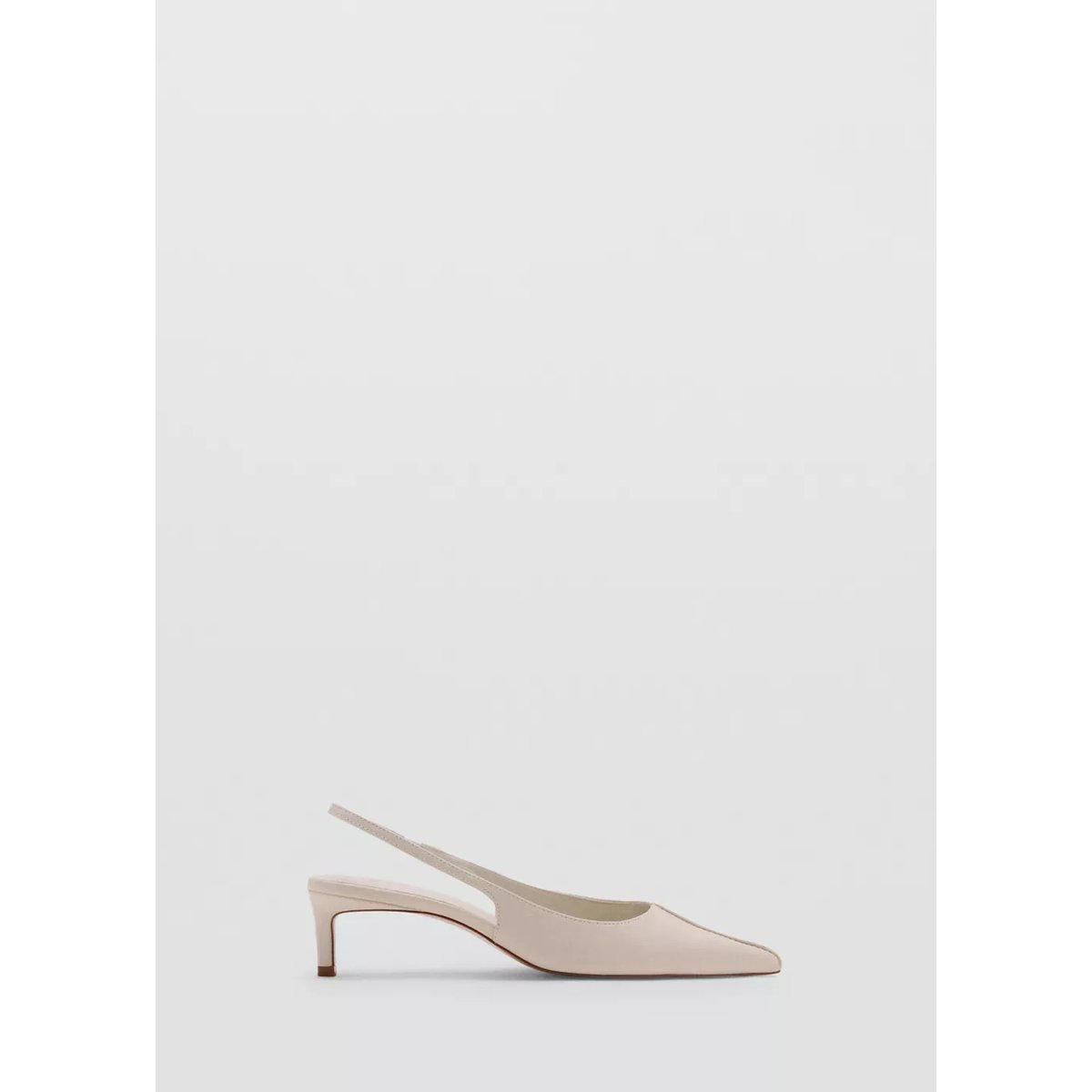 Chaussures cuir pointues écru, MANGO
