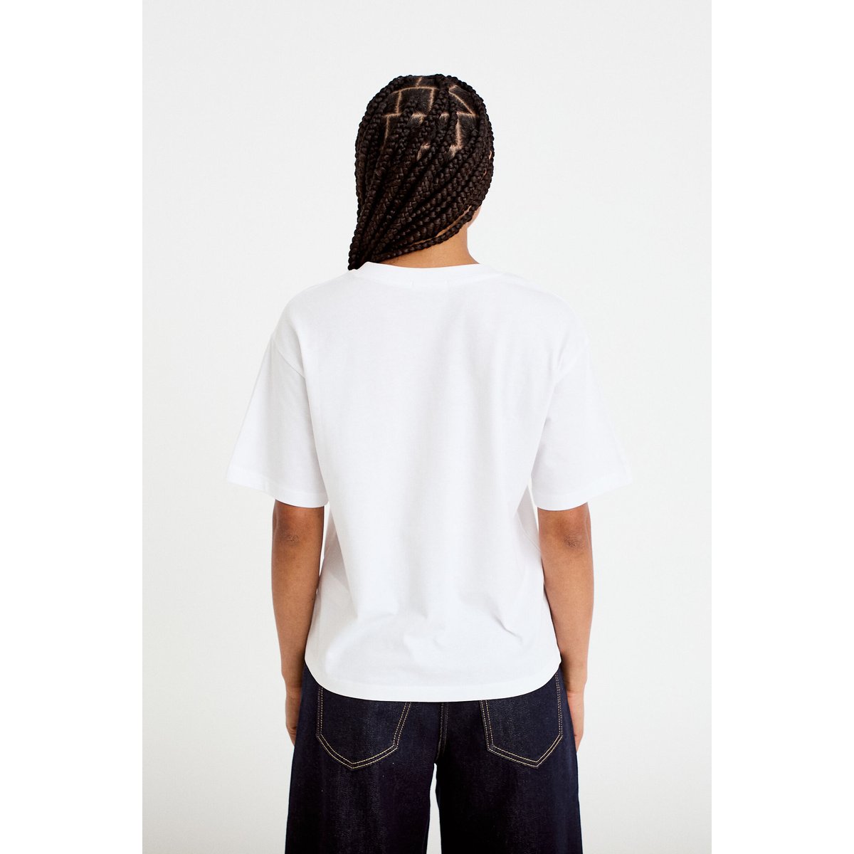 T-shirt col v manches courtes blanc, CACHE CACHE