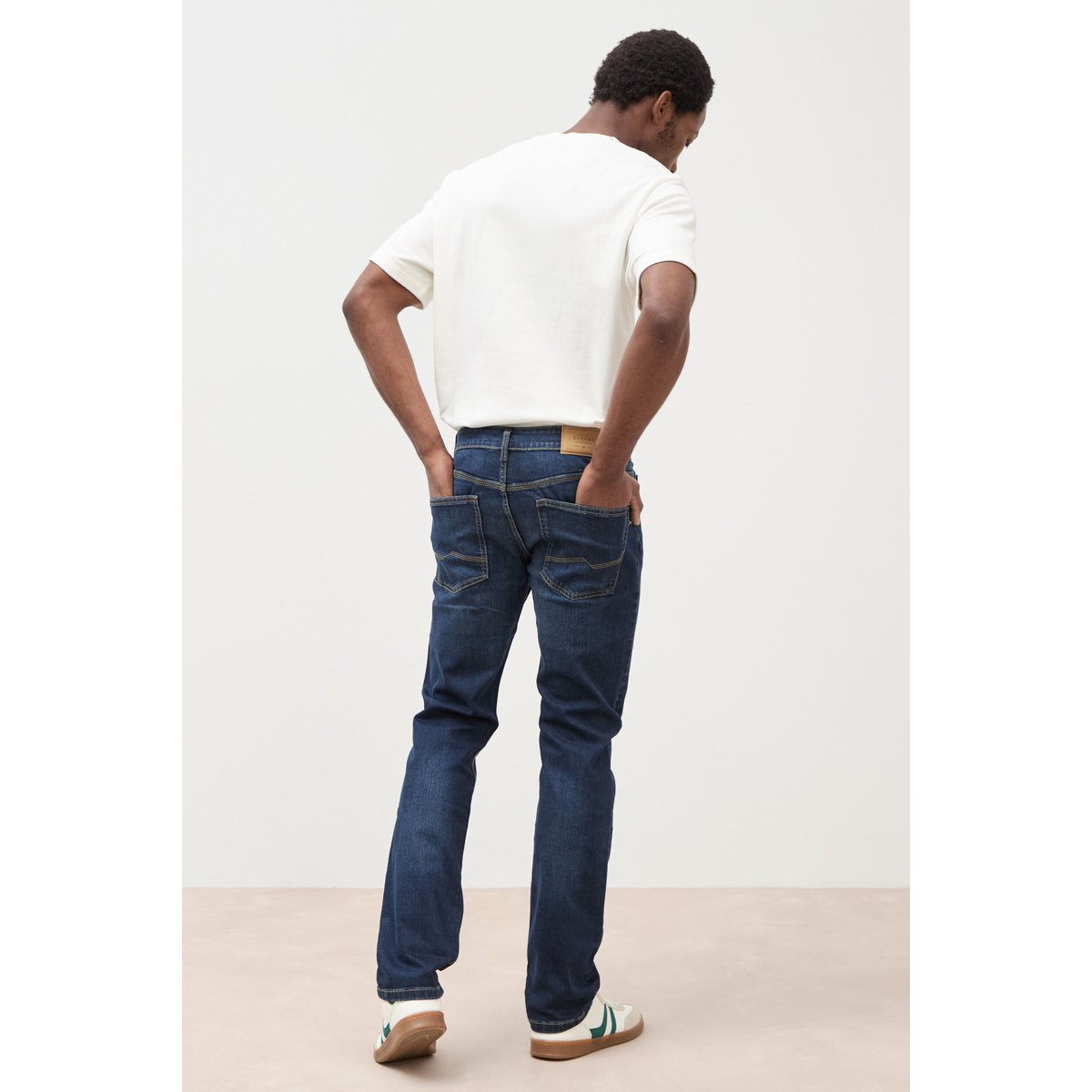 Jeans straight longueur 34 denim brut, BONOBO