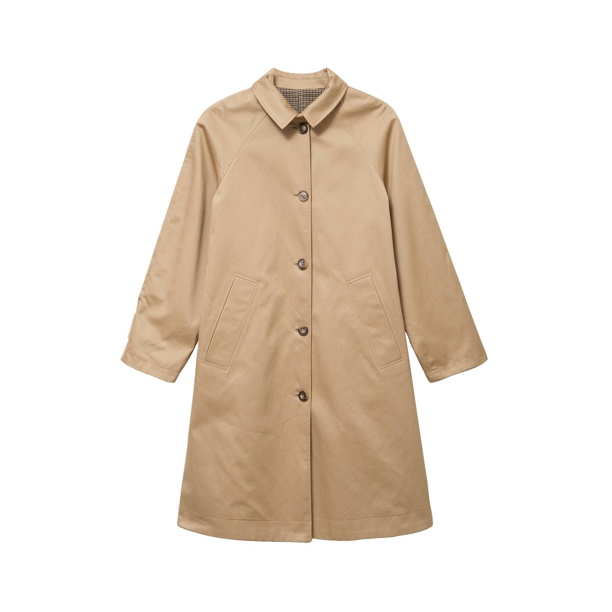 Trench long oversize réversible beige, BONOBO