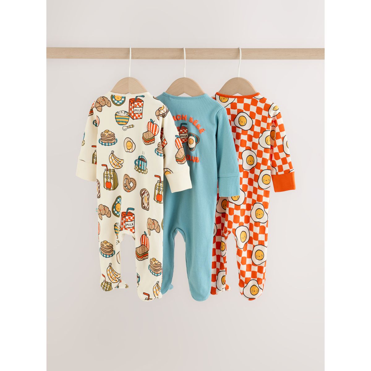 Dors-bien bébé, lot de 3 brunch bleu/orange, NEXT