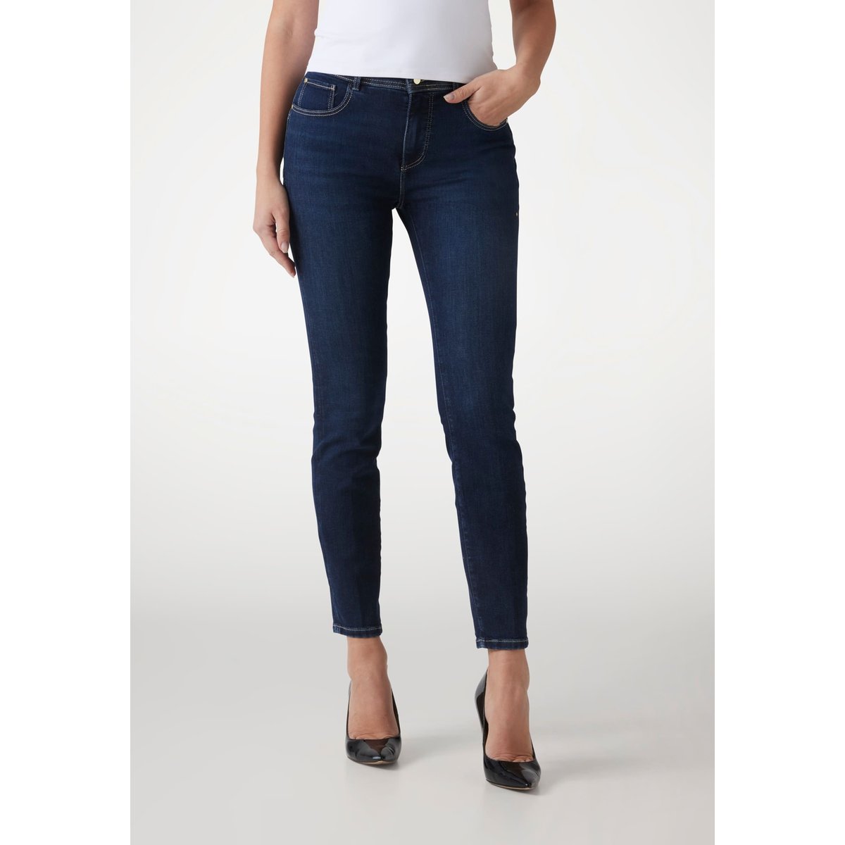Jean Skinny Shape Up bleu foncé, GUESS