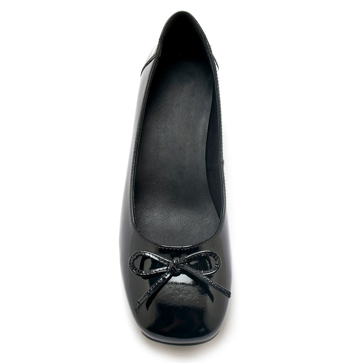 Escarpins vernis talon bloc vernis noir, PEDICONFORT