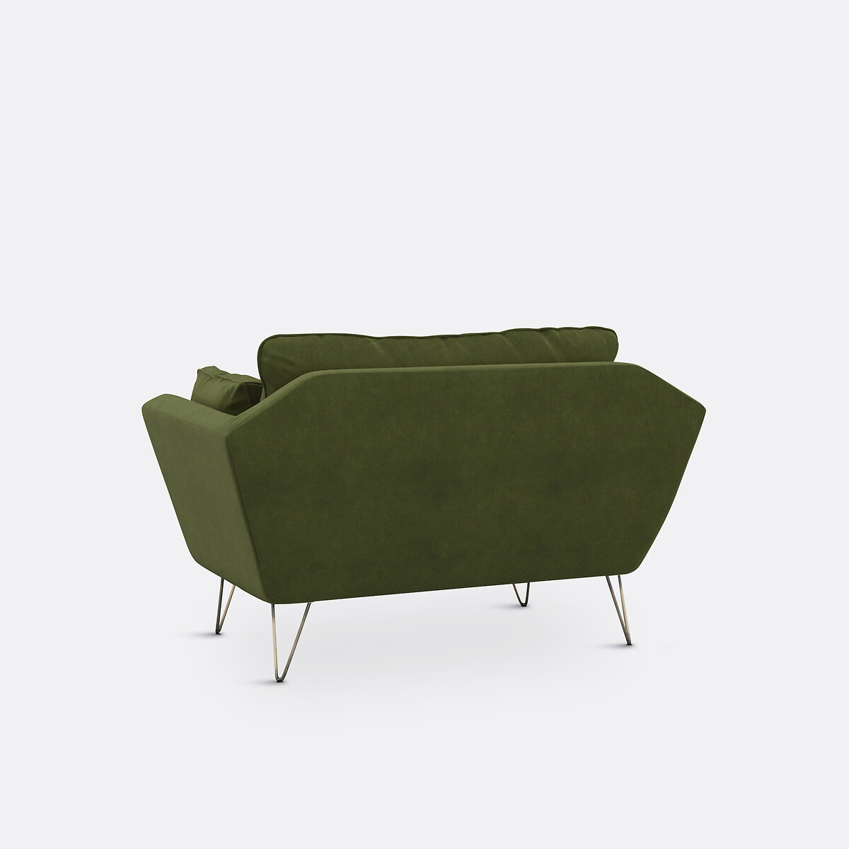 Fauteuil XL in fluweel Topim olijf, LA REDOUTE INTERIEURS