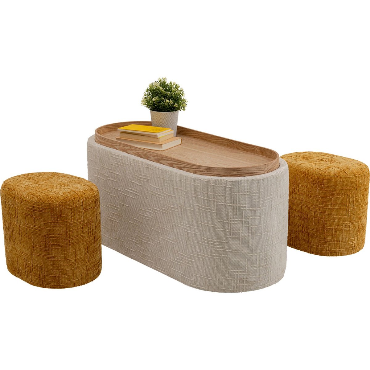 Banc-coffre et tabourets encastrables, ACAPELLA multicolore, KARE DESIGN