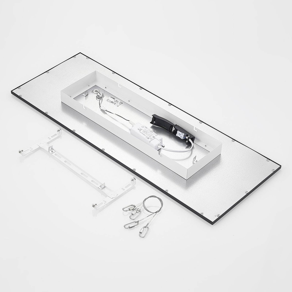 Panneau en aluminium moderneLED, Nelios noir, blanc, LINDBY