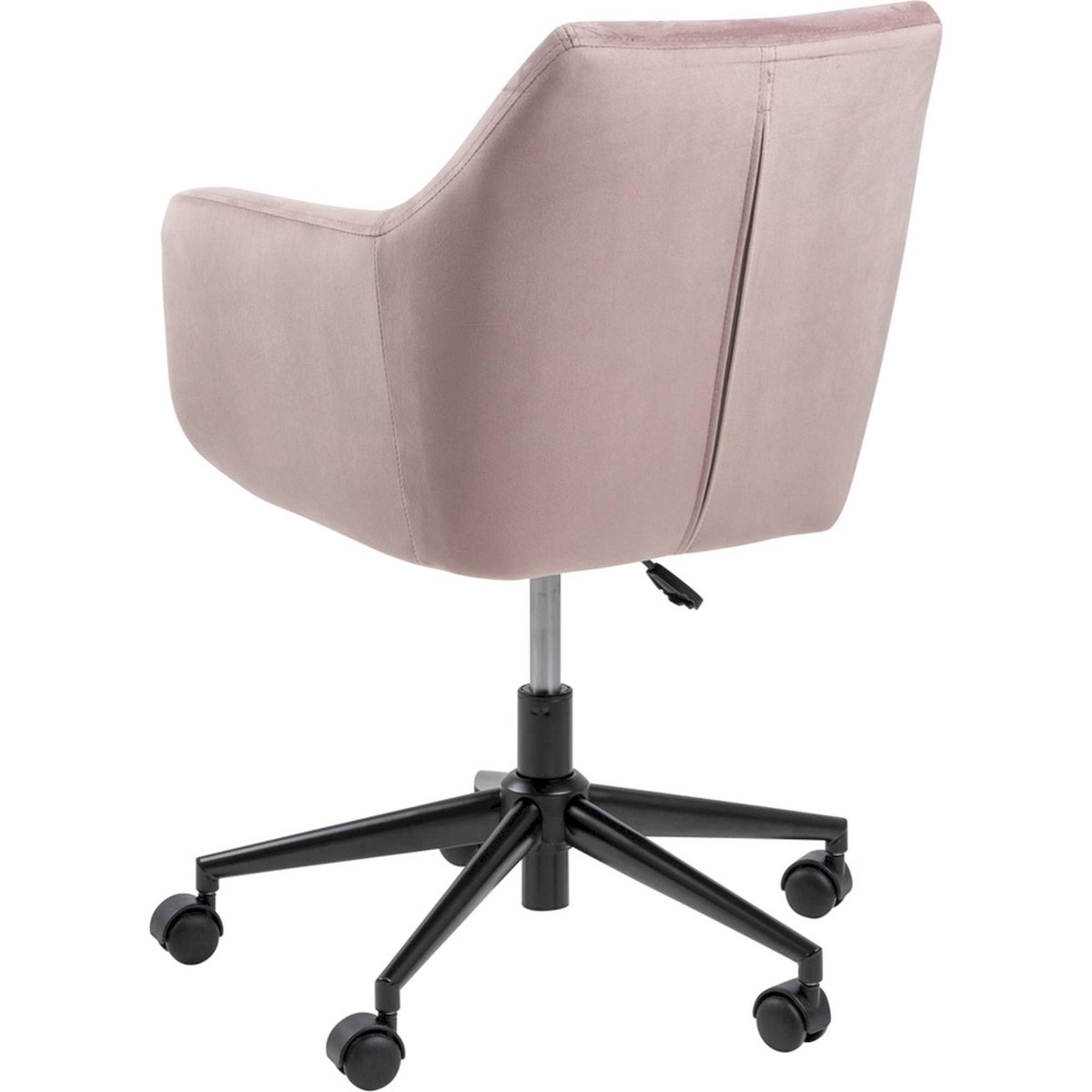 Fauteuil de bureau réglable en velours rose poudré, RECOLLECTION