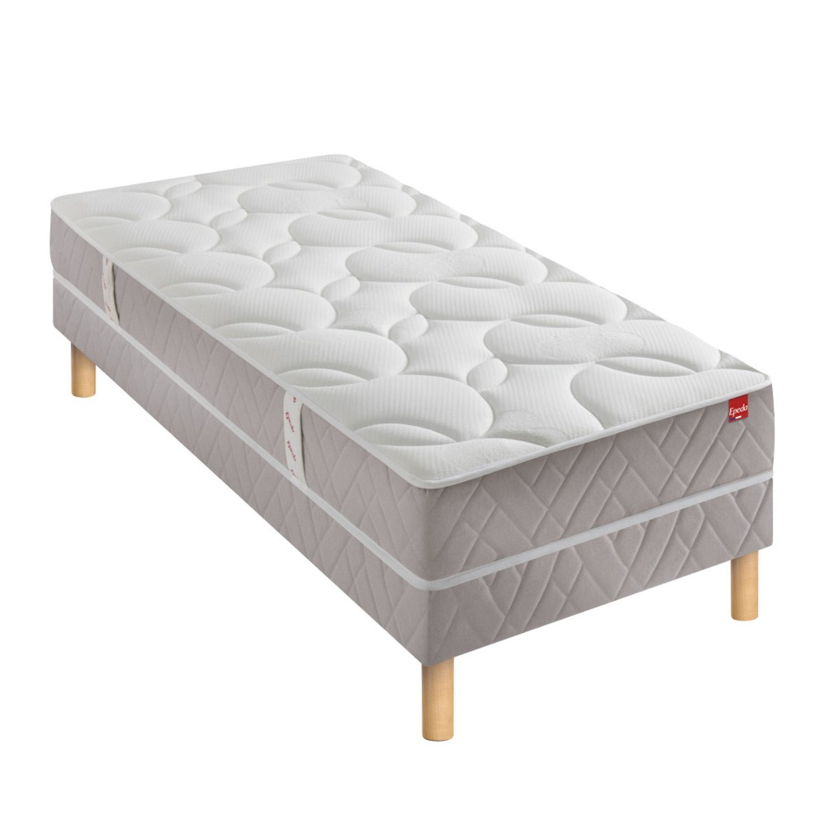 Matelas à ressorts, accueil équilibré- MUSE 3 blanc, EPEDA