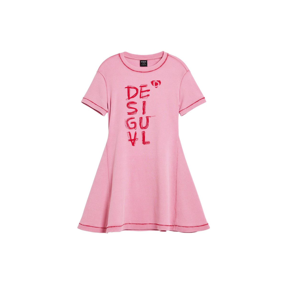 Robe courte logo rouge, DESIGUAL
