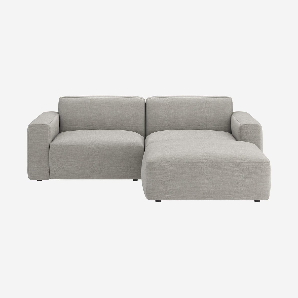 Canapé d'angle tissu CREMI gris, HABITAT