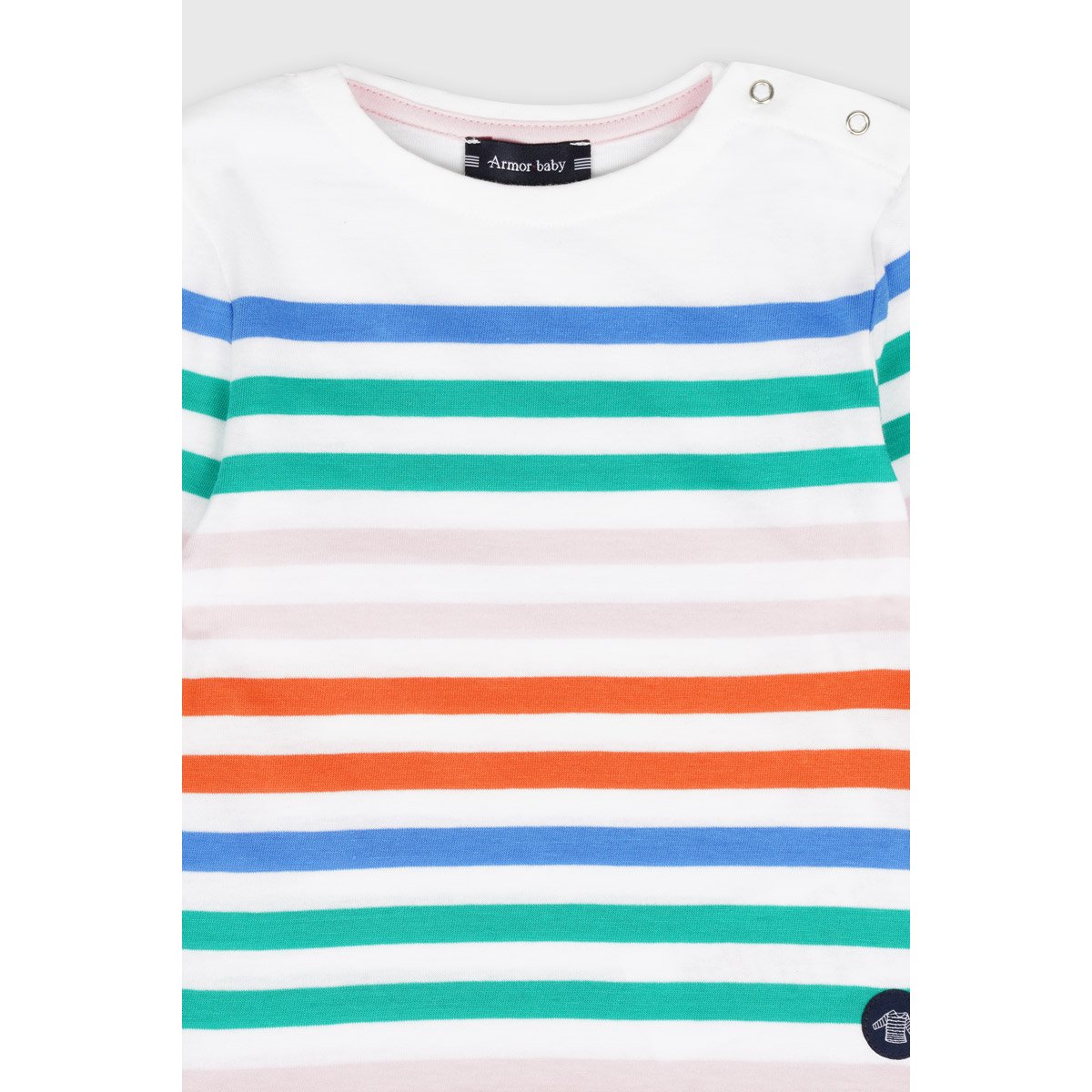 Marinière multicolore - Coton BABY - blanc / blue saphir / ic, ARMOR-LUX