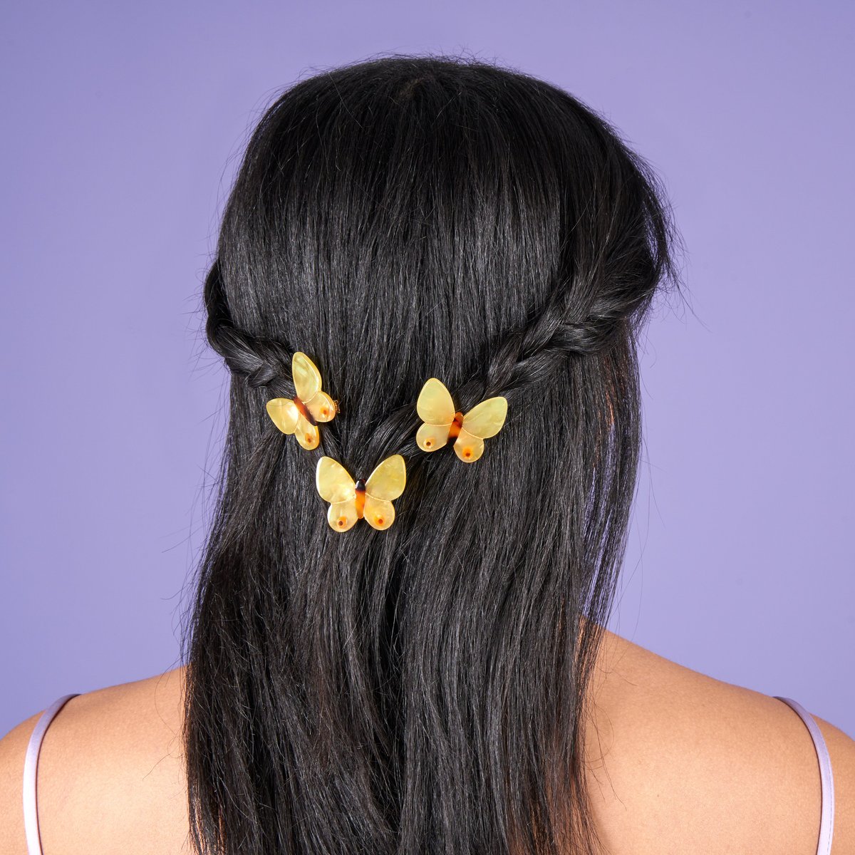 Barrette PAPILLON JAUNE jaune, COUCOU SUZETTE