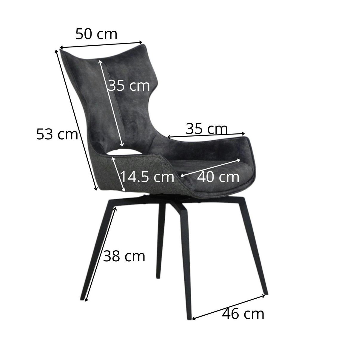 Chaise pivotante beige bi-matière, dossier en T (lot de 2) LOMBARDIE beige, PIER IMPORT